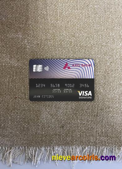 India Axis bank visa signature card photolook
